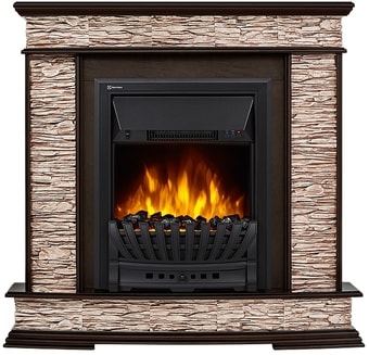 Портал Firelight Scala Classic (камень сланец скалистый бурый/шпон темный дуб)