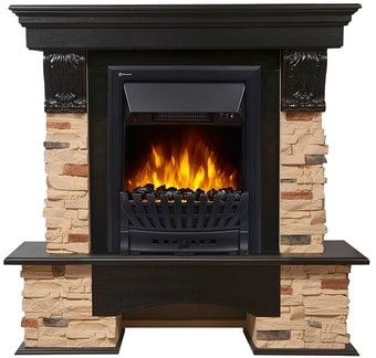 Портал Firelight Pietra Classic (камень сланец натуральный/шпон венге)