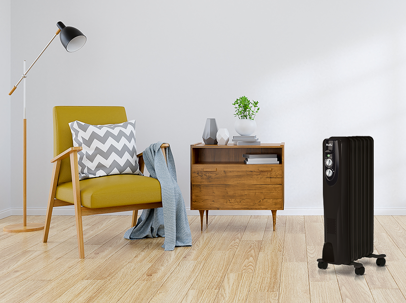 Масляный радиатор Ballu Classic black BOH/CL-07BRN 1500 (7 секций)