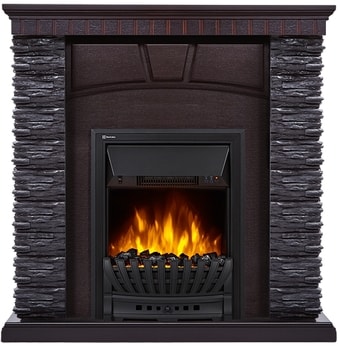 Портал Firelight Porto Classic (камень черный/шпон венге)