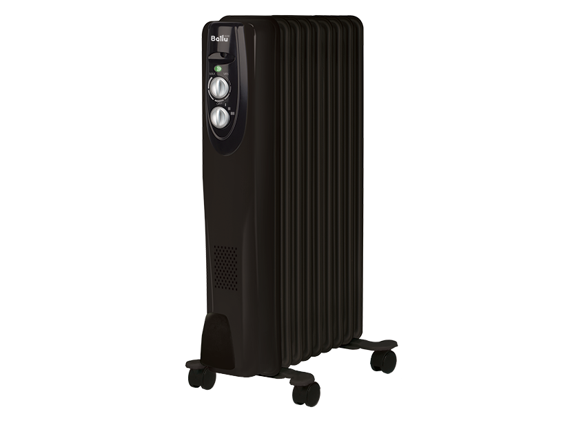 Масляный радиатор Ballu Classic black BOH/CL-09BRN 2000 (9 секций)
